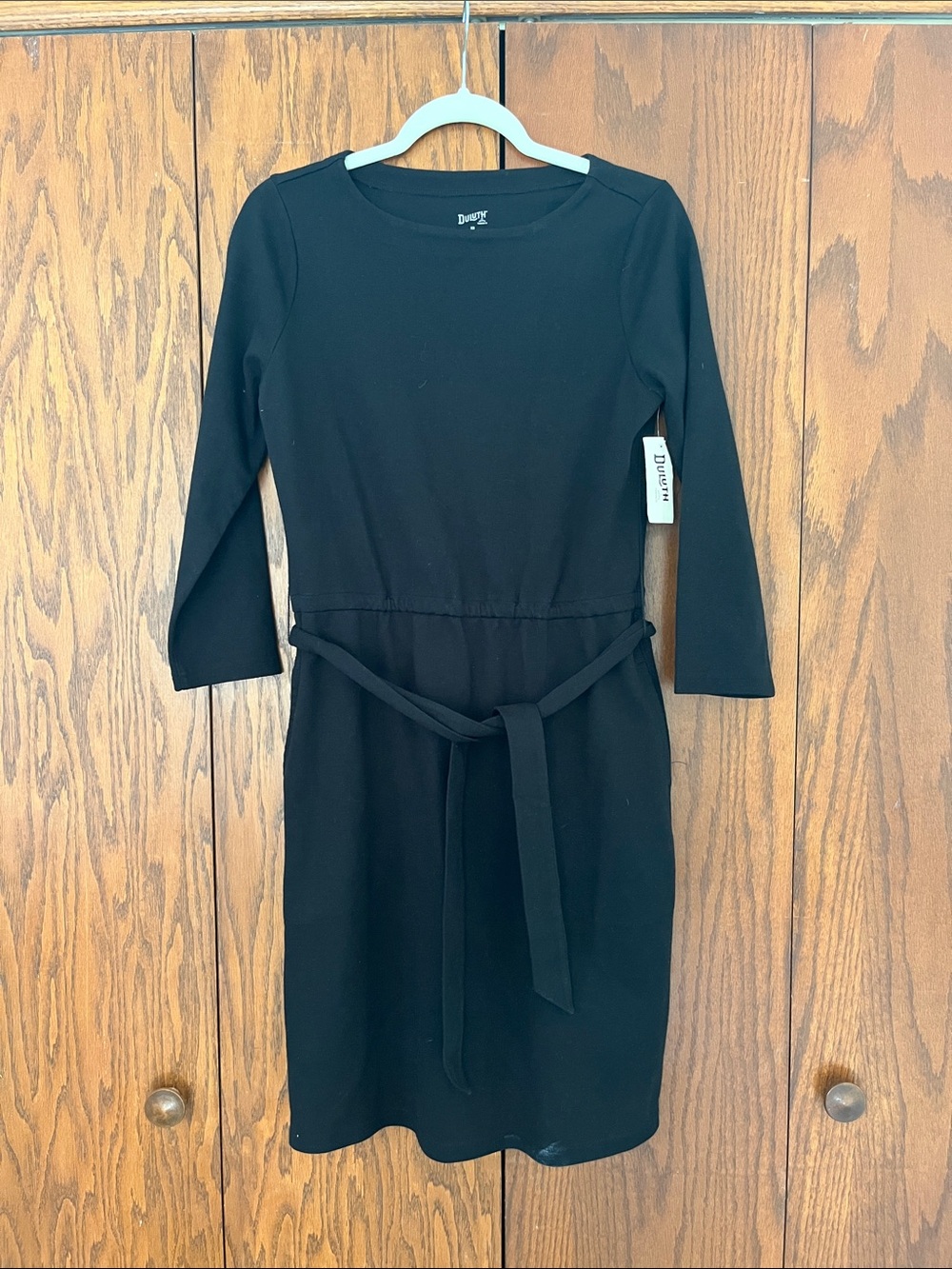 Duluth Trading Co. Black Belted Dress